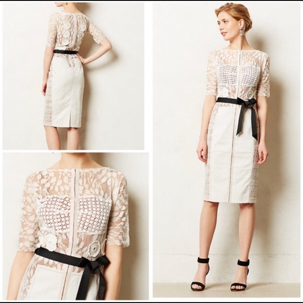 Beguile by Byron Lars sheath dress Cream